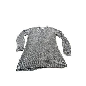 Orvis Womens Medium Gray Knit Classic Collection Sweater V-Neck Long Sleeve